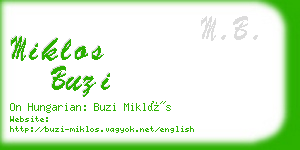 miklos buzi business card